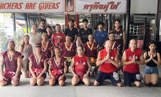 Award Certificate Presentation and Songkran Blessing Ceremony at Muay Thai Luk Thap Fah School